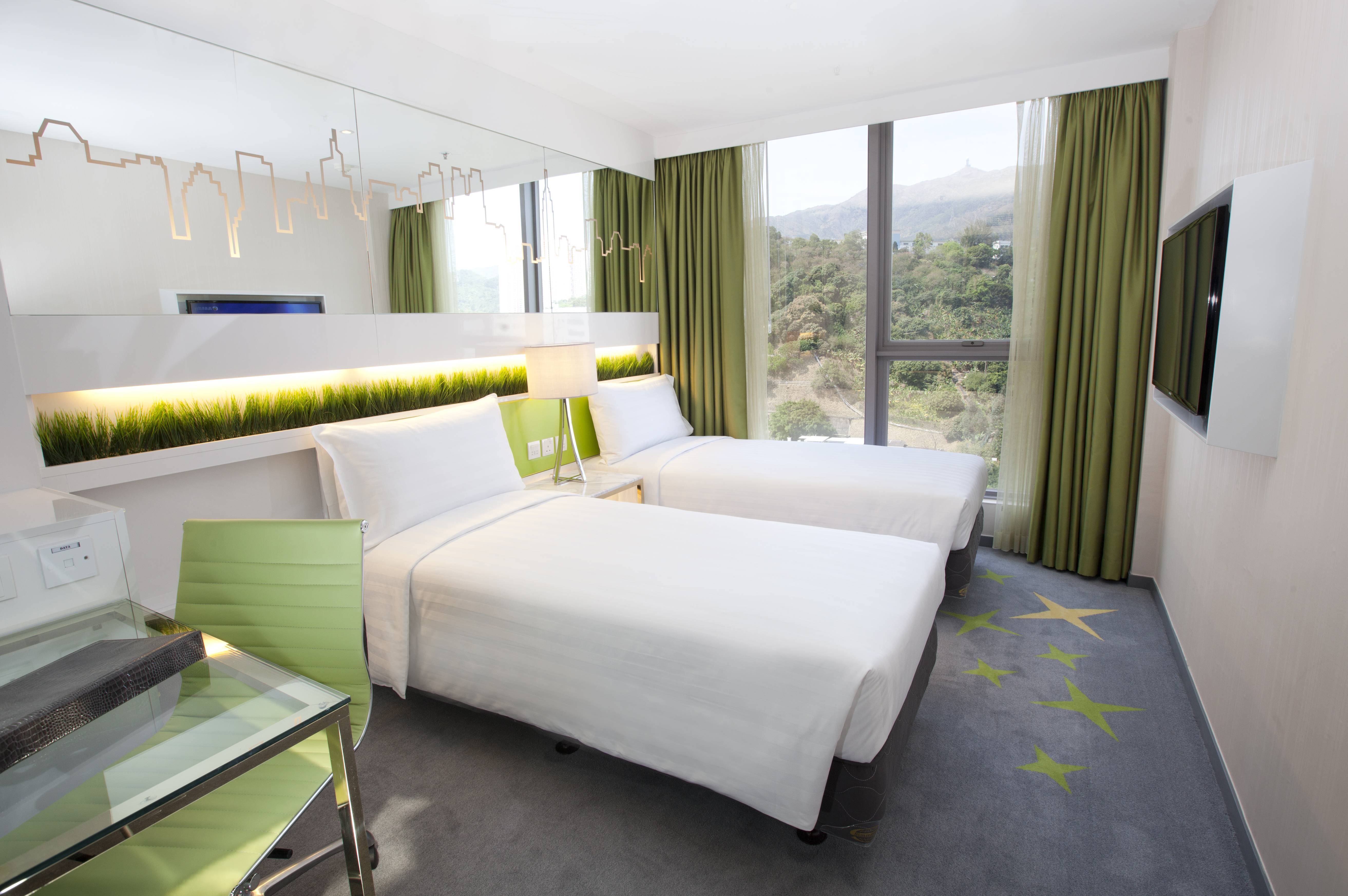 帝盛雙床房 客房擁有寬敞的空間，設計運用清新和現代化元素