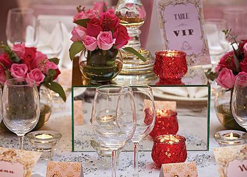 A well-appointed and elegantly decorated Western wedding table set up