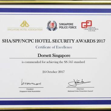  2017年新加坡酒店協會及新加坡全國犯罪防範理事會酒店安全優秀獎