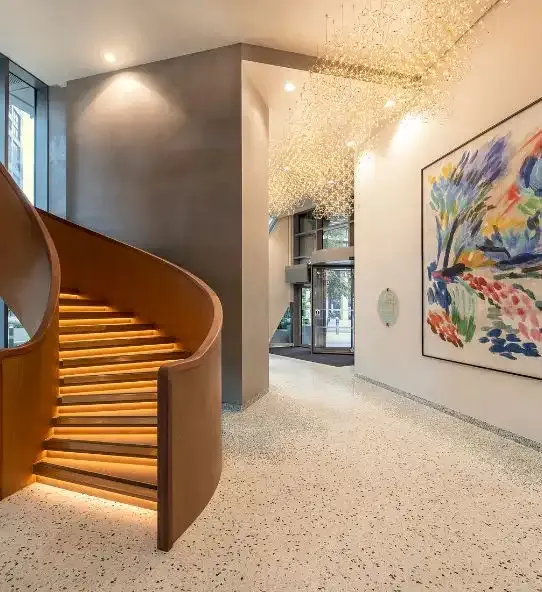 Front-of-house facilities at the Dorsett Hotel Canary Wharf.