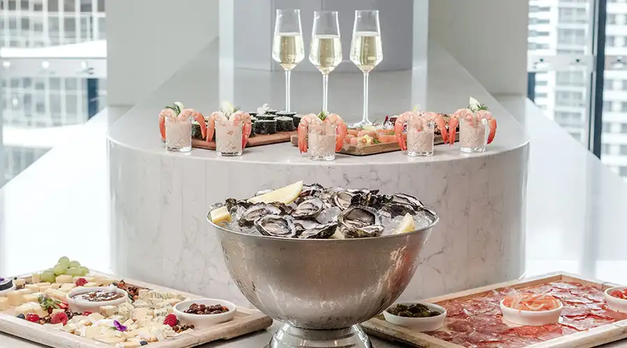 Oysters and Prawn Cocktails at Dorsett Gold Coast Executive Lounge