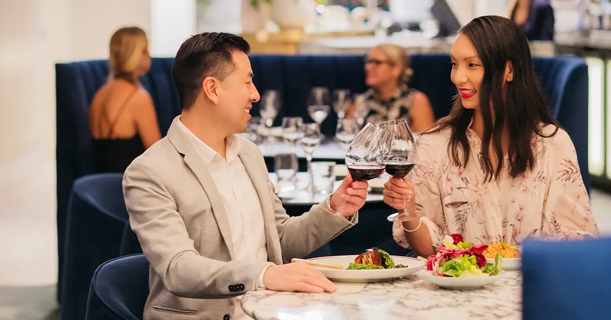 couple dining at nineteen at the star