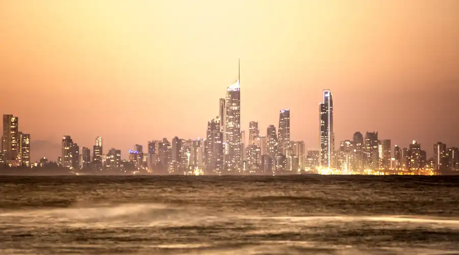 Surfers Paradise skyline at night