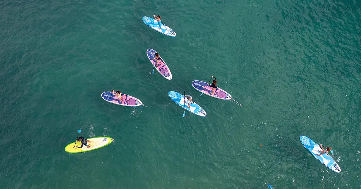 Standup Paddleboard Yoga on beautiful Tallebudgera Creek
