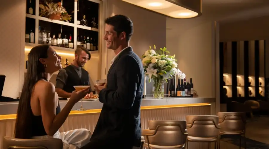 couple drinking at Jin Cafe and Bar on the gold coast