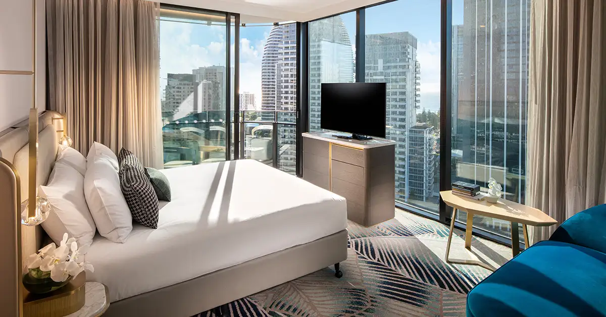 Panoramic view from Dorsett Gold Coasts, deluxe rooms