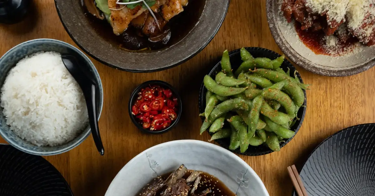 array of southeast asian dishes mamsan broadbeach