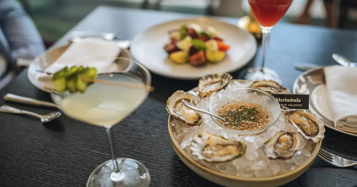 oysters and cocktails served at nineteen at the star