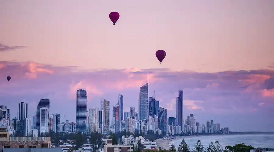 Hot Air Balloon Over Miami Beach