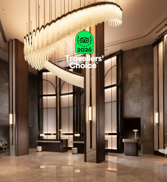 Dorsett Kai Tak Hotel lobby and reception.