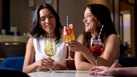 Blueberry cocktails at Jin Bar, Dorsett Melbourne