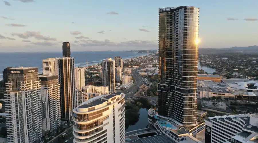 Aerial view of Dorsett Gold Coast Aerial view of Dorsett Gold Coast