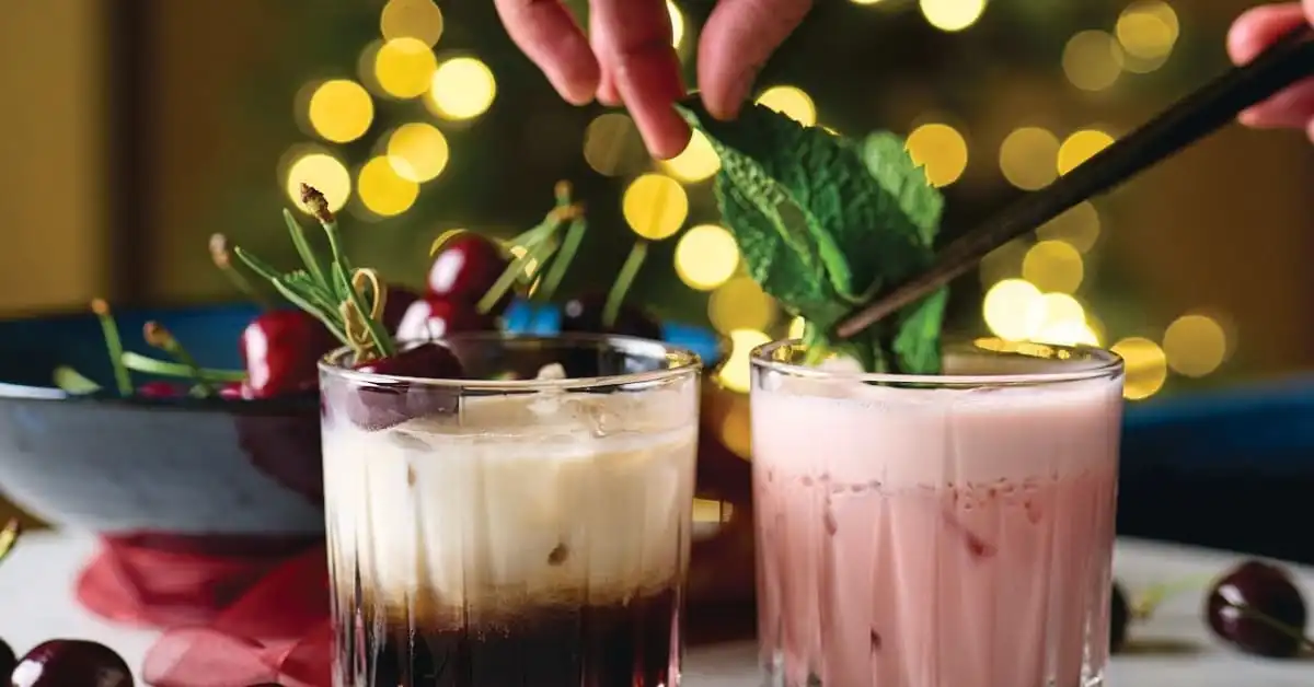 Christmas cocktails being crafted at Dorsett Melbourne&rsquo;s Jin Bar