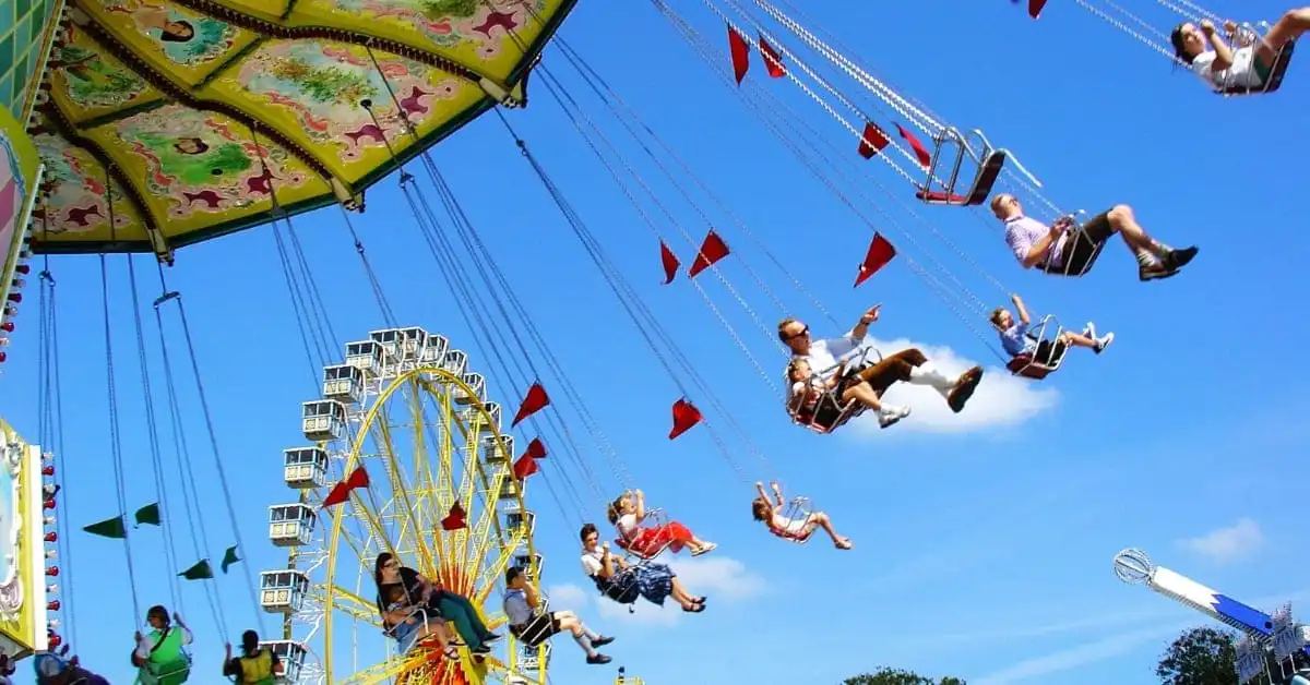 Flying chair ride at the Melbourne Royal Show