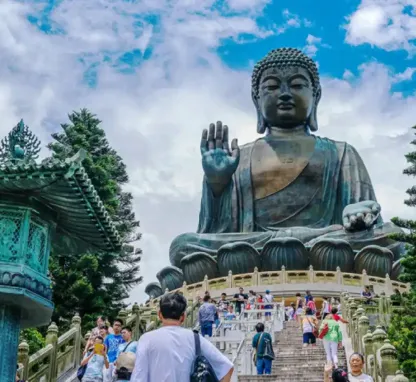 Image of Big Buddha and Po Lin Monastery