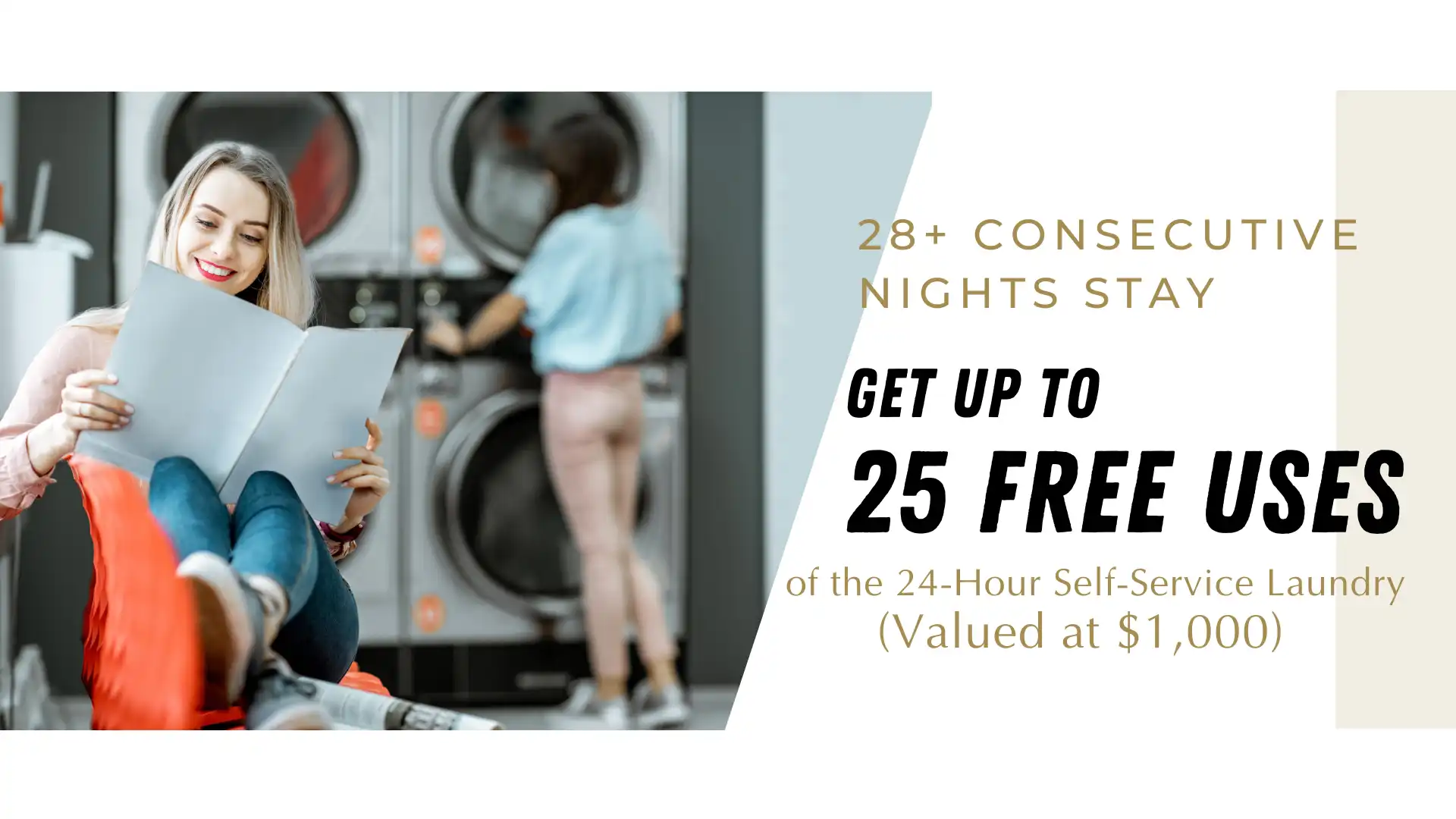 24 hours Self-Service Laundry Room