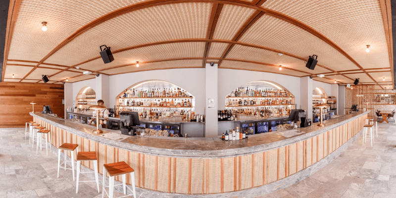 panoramic image of bar