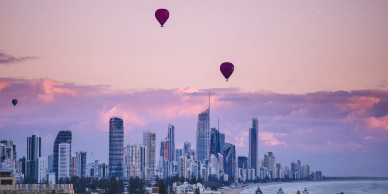 Hot Air Balloon Over Miami Beach