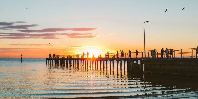 St Kilda Pier at sunset