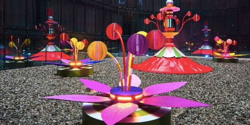 Multicoloured art installation
