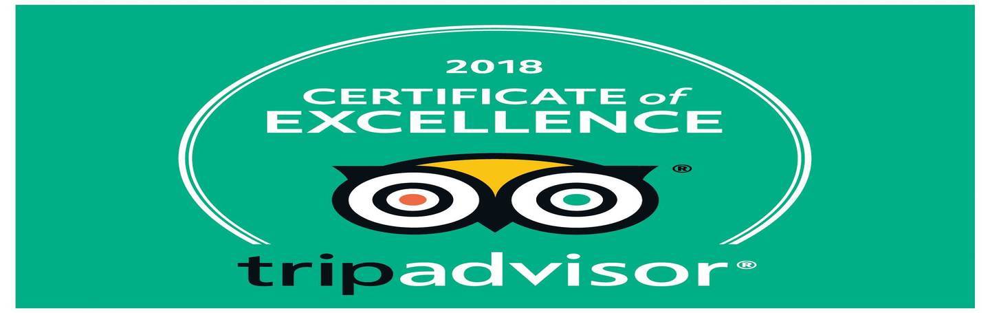 Achieved 2018 TripAdvisor Certificate of Excellence