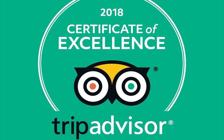 Achieved 2018 TripAdvisor Certificate of Excellence