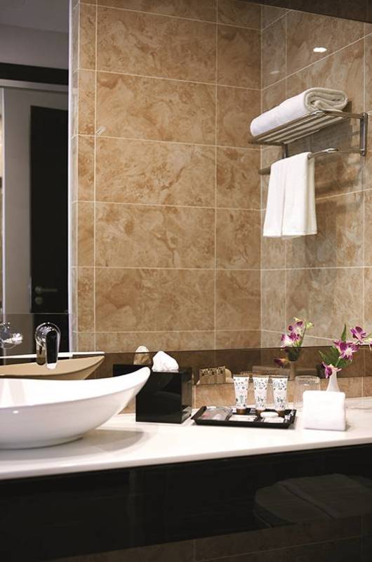 浴室 -- 帝盛酒店公寓 配備齊全的浴室提供各式沐浴用品